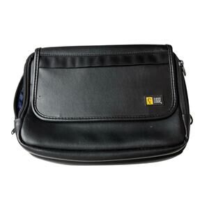Black Faux Leather Case Logic Portable DVD Player Car Case